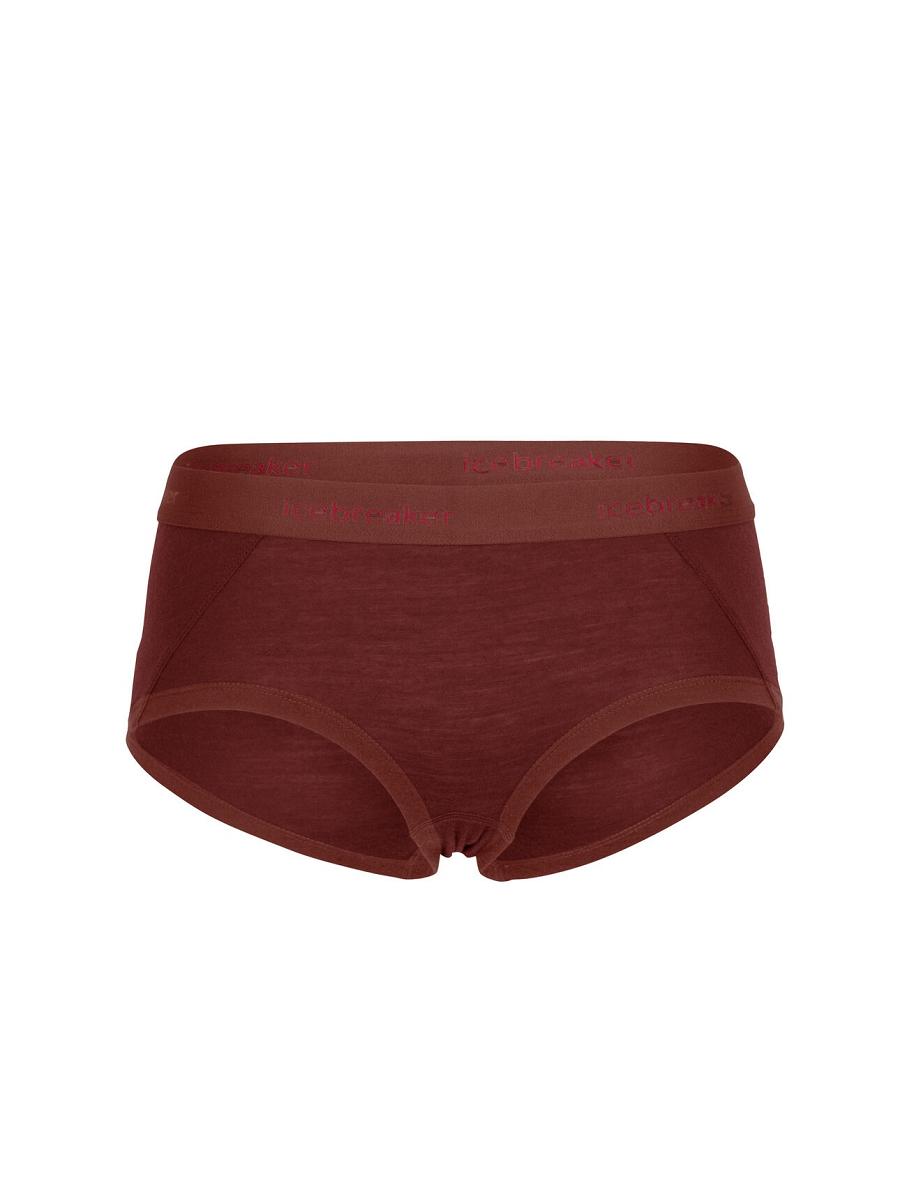 Espresso Icebreaker Merino Sprite Hot Pants Women's Underwear | AU 1706MQZA